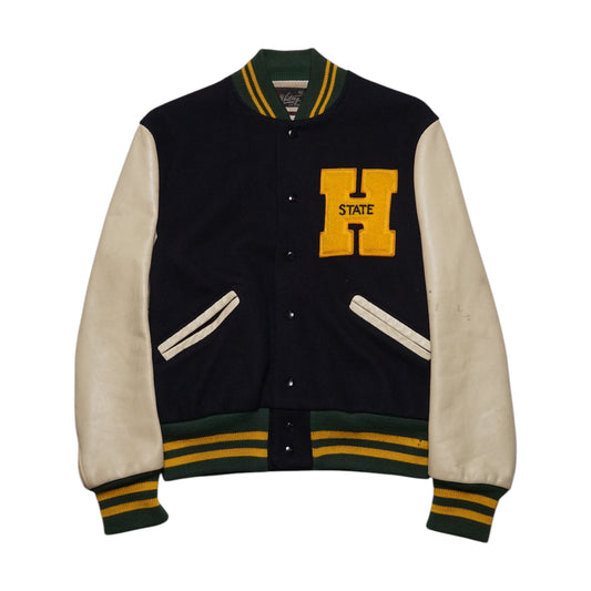 1970s Varsity Letterman Jacket “Black” Size: M