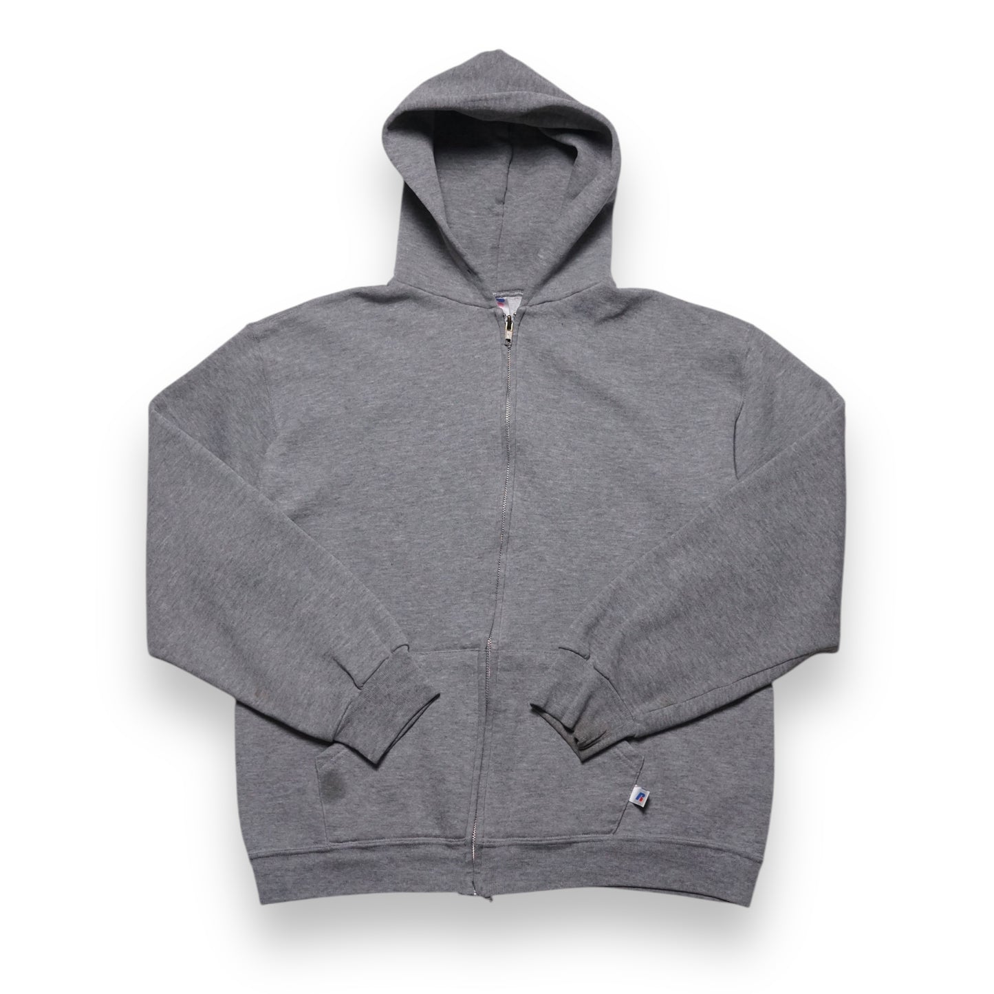 2000s Russell Athletic Zip Up "Grey" Size: M