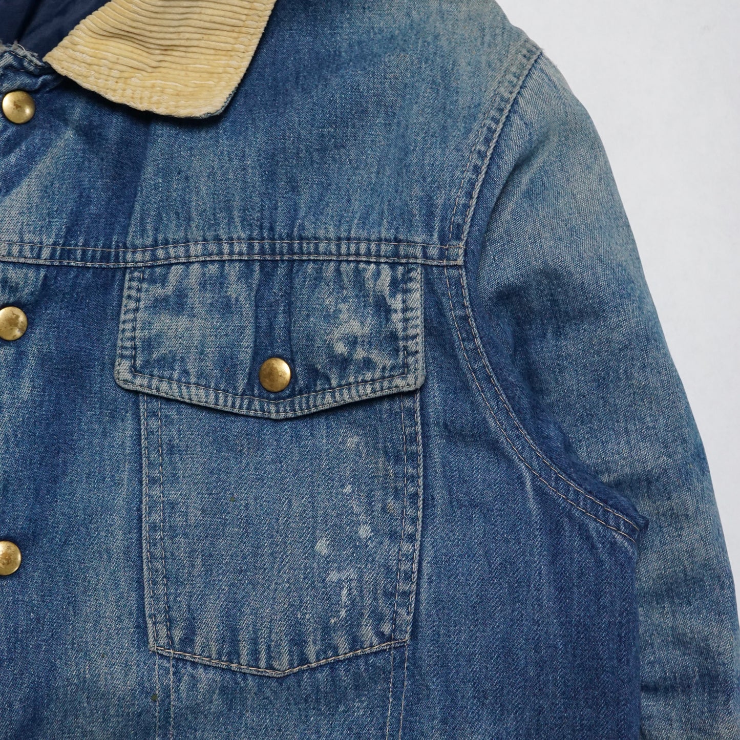 1990s Denim Trucker Jacket "Sand" Size: L