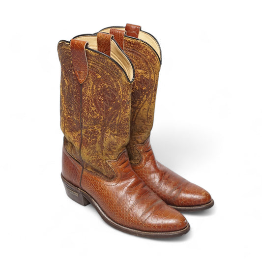 1990s Laredo Cowboy Boot "Snake Skin" Size: 8.5M