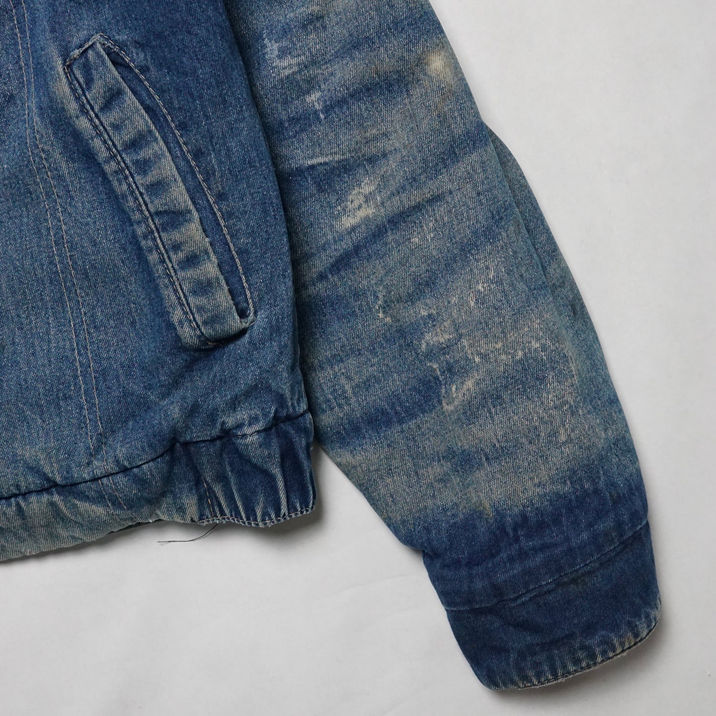 1990s Denim Trucker Jacket "Sand" Size: L