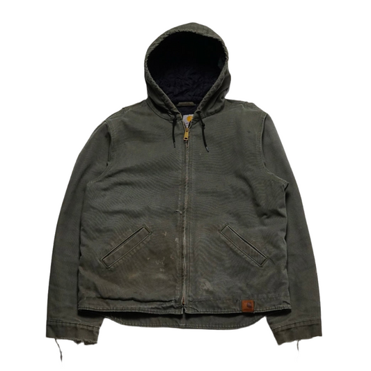 2000s Carhartt Hooded Work Jacket "Olive" Size: L/XL