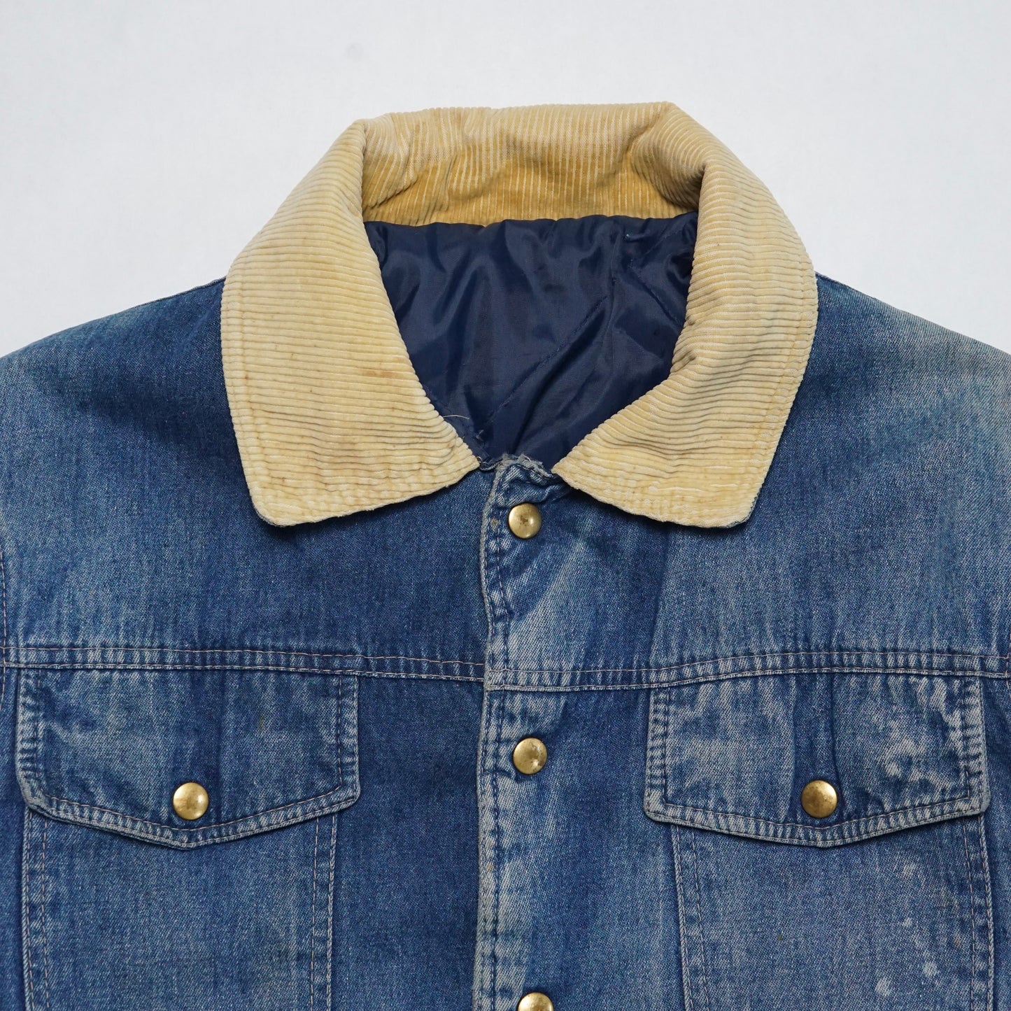 1990s Denim Trucker Jacket "Sand" Size: L