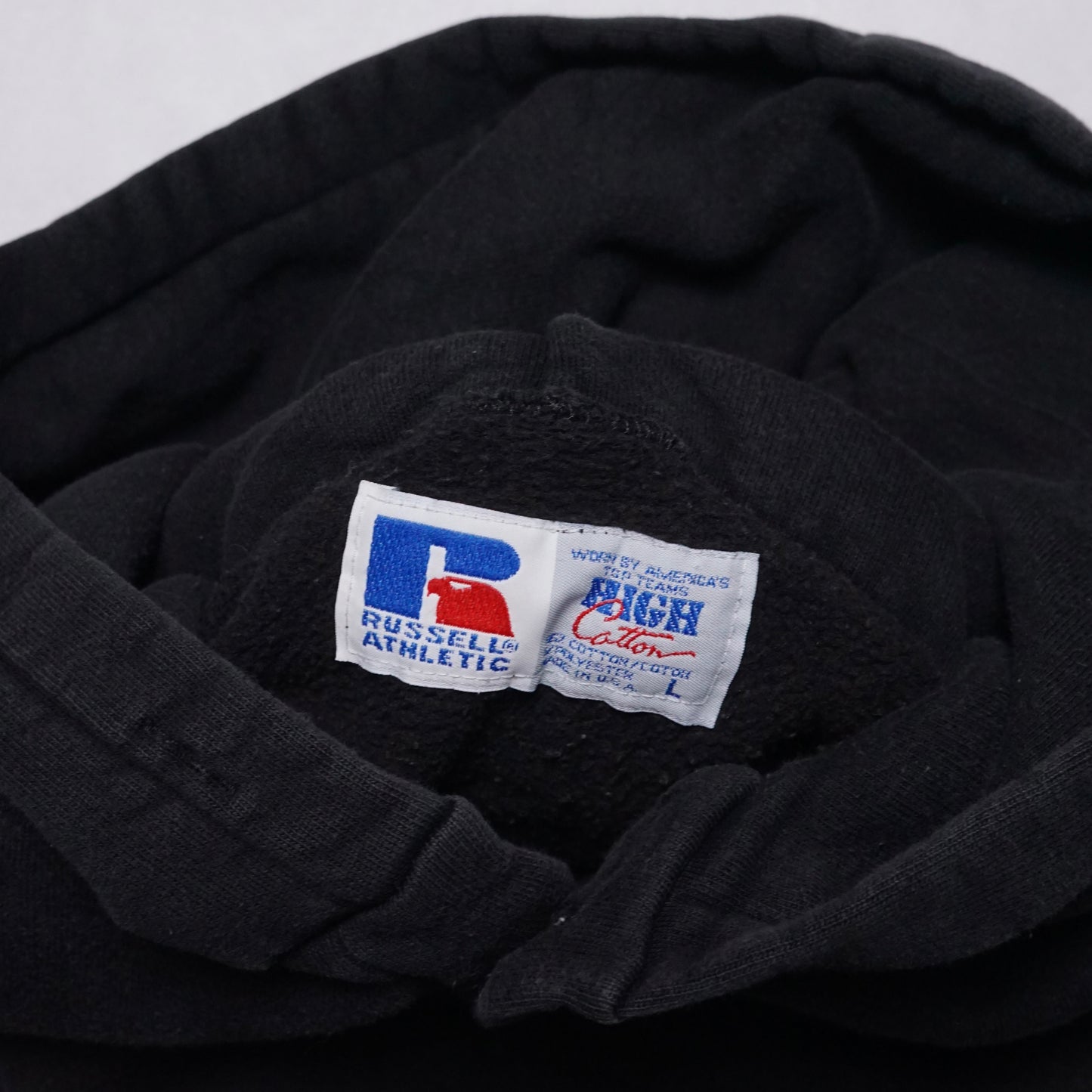 1990s Russell Athletic Hoodie "Black" Size: M/L