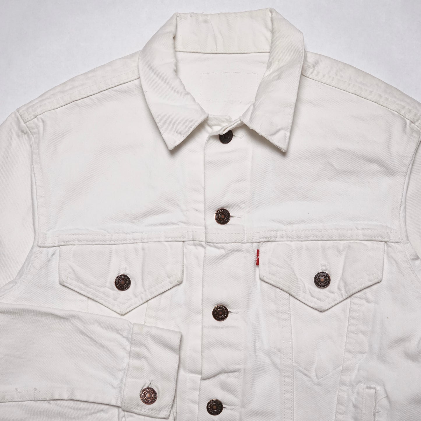 1980s Levi Type 3 Denim Jacket "White" Size: S/M