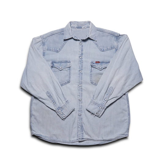 1990s Lee Pearl Snap "Denim" Size: XL