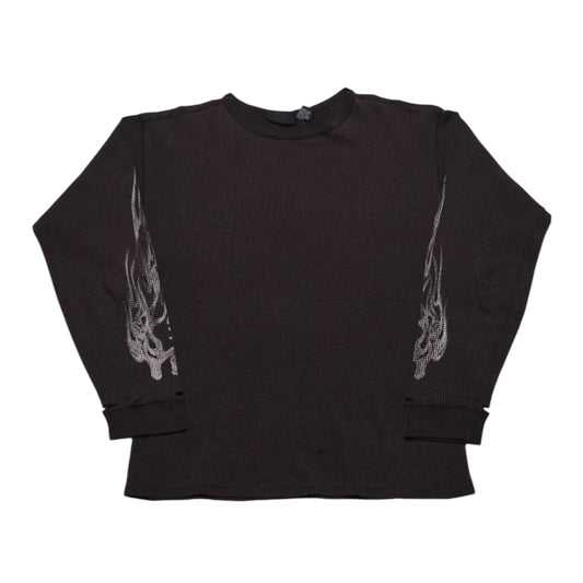 2000s Thermal Long Sleeve “Flames” Size: M/L