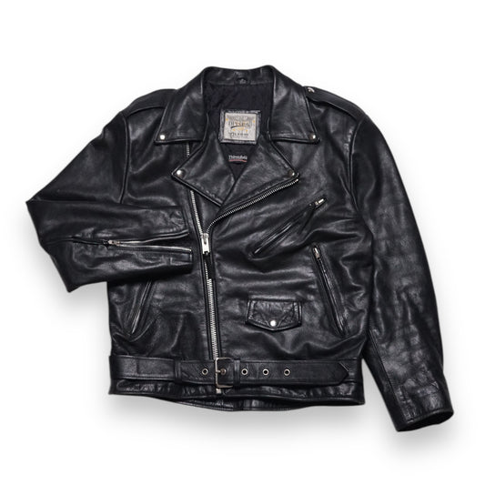 2000s Motorcycle Leather Jacket "Black" Size: S/M