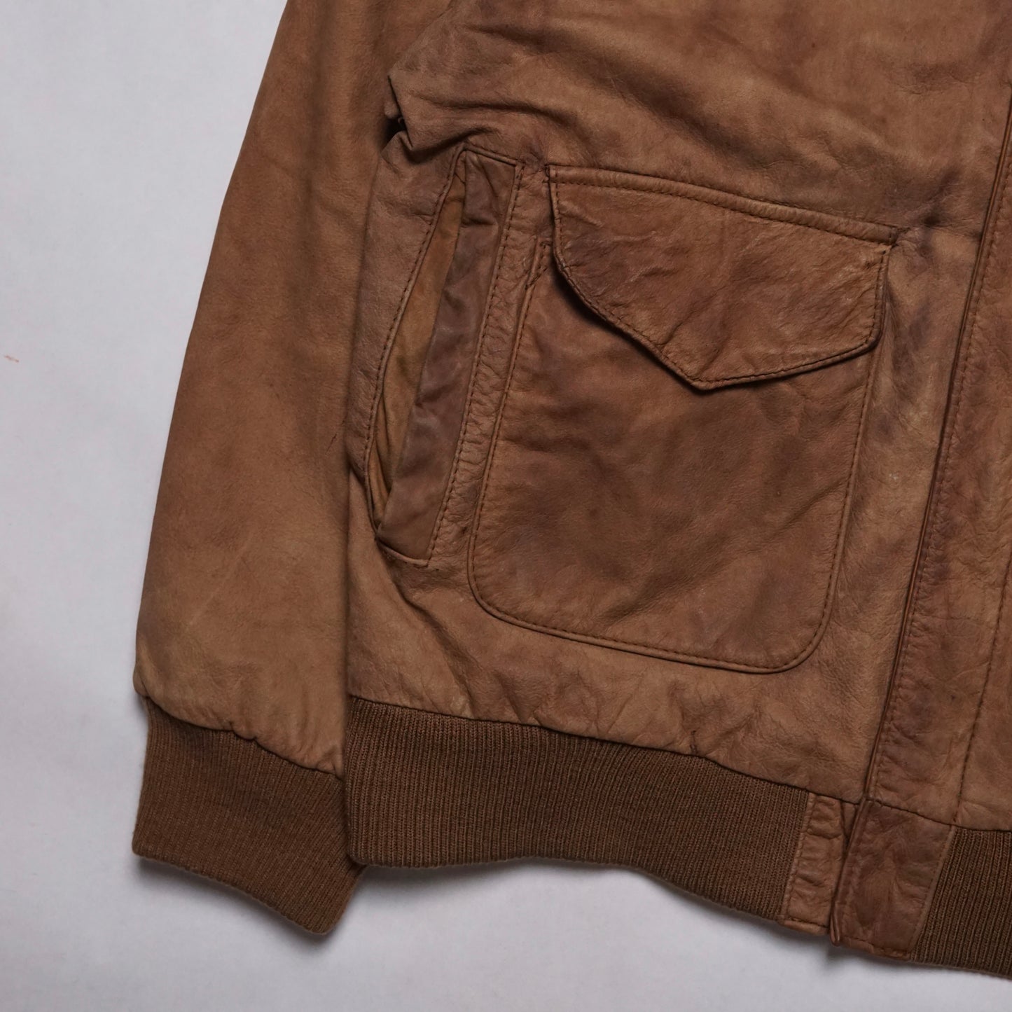 1080s Flight Leather Jacket “Brown” Size: M