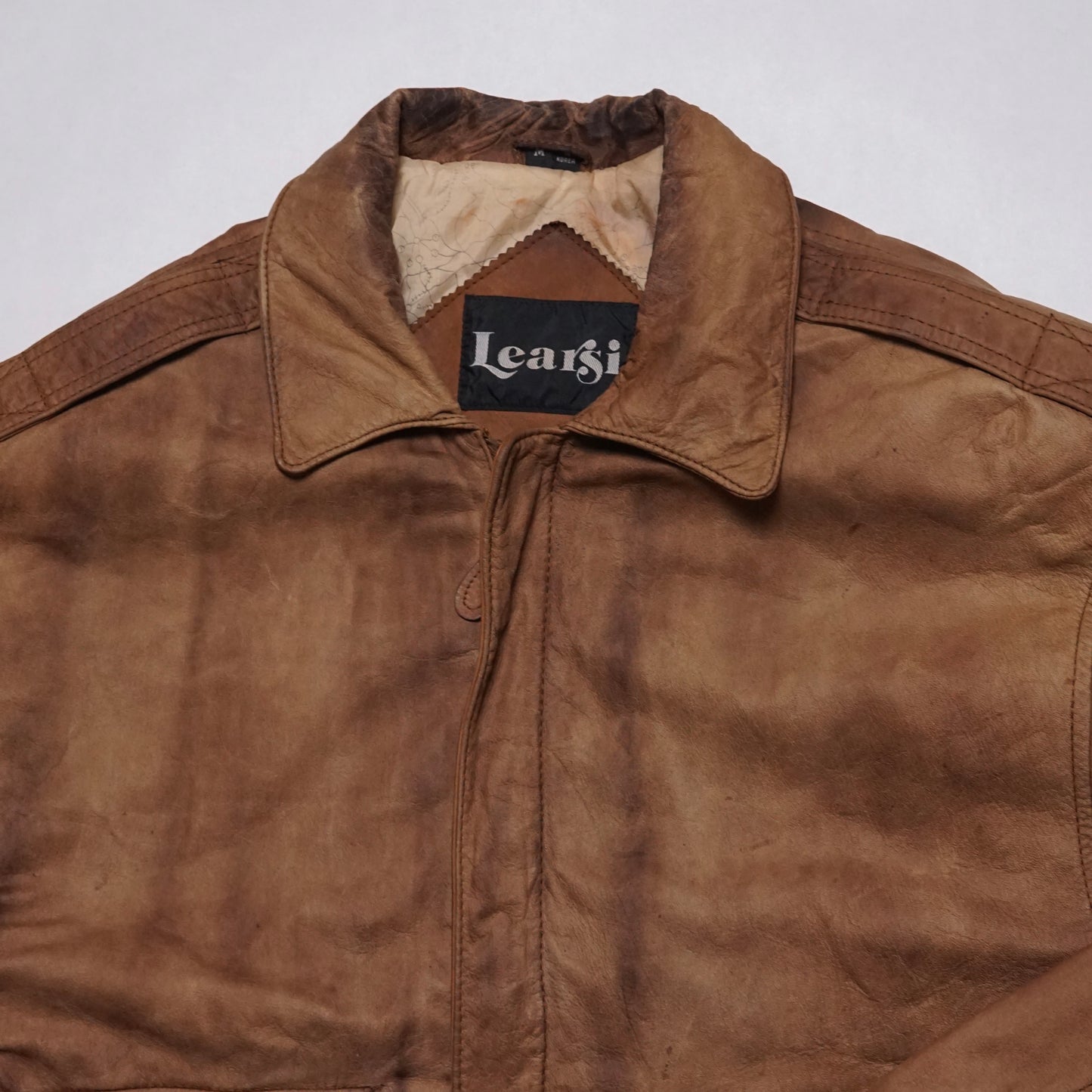 1080s Flight Leather Jacket “Brown” Size: M