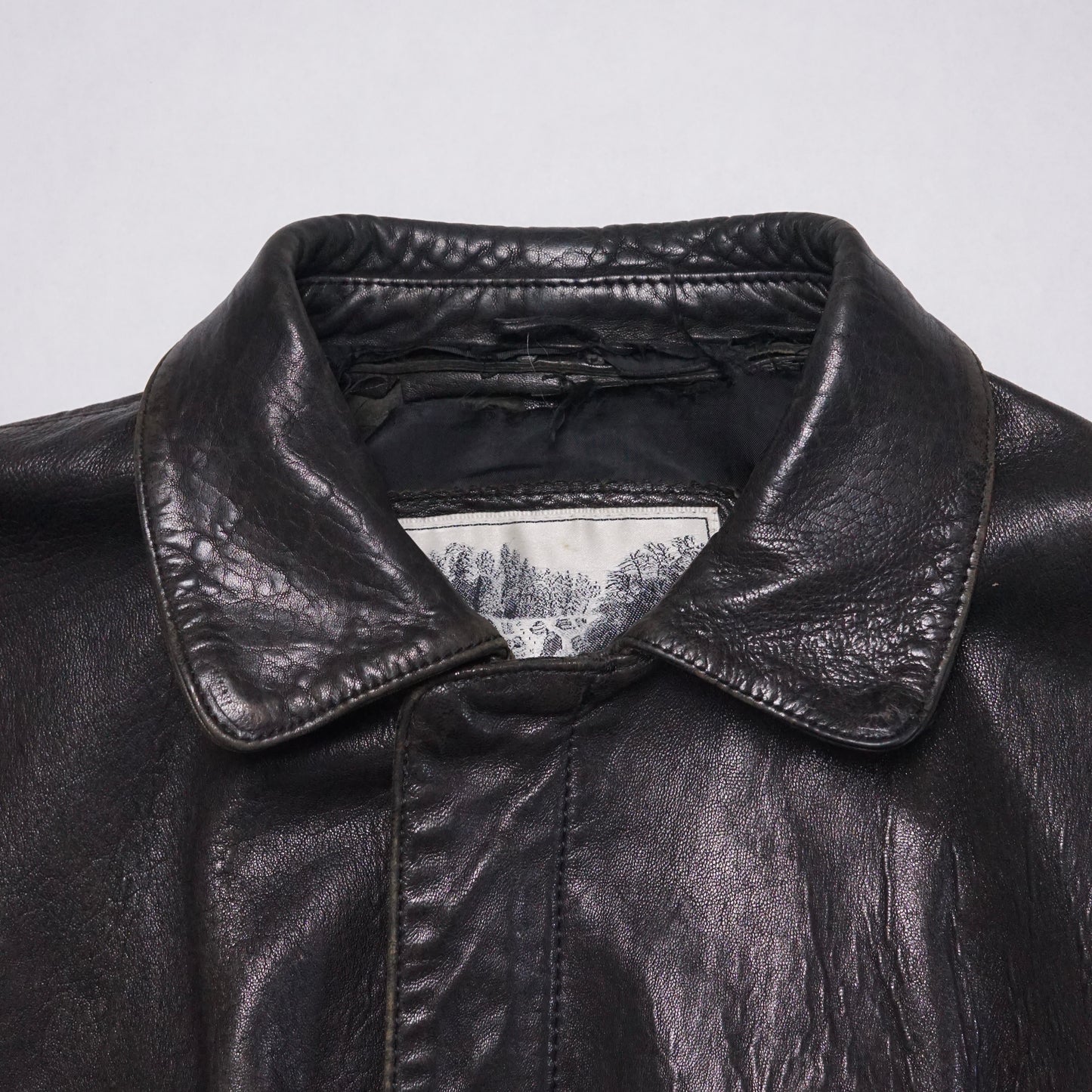 1980s Leather Bomber Jacket “Black” Size: M/L