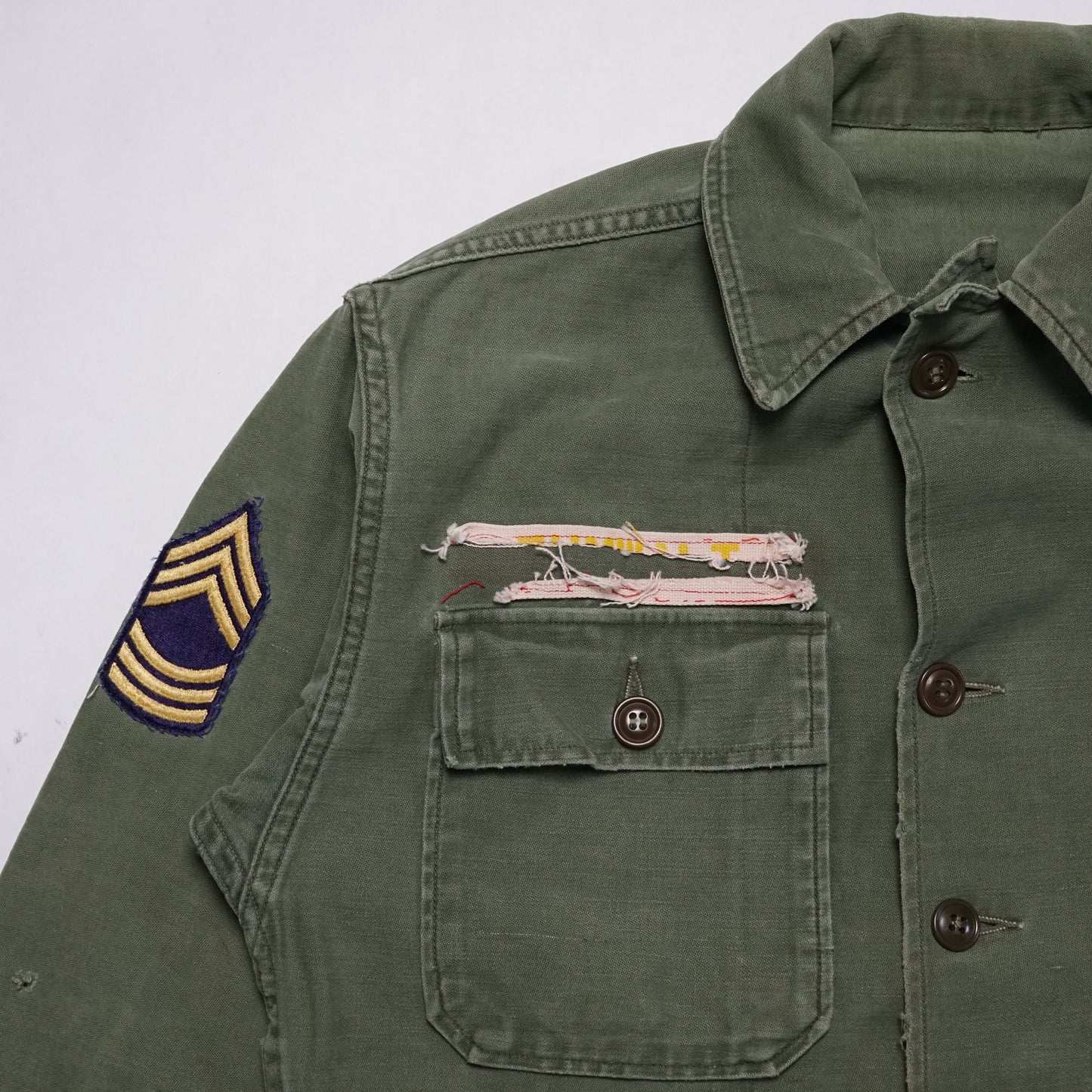 1960s Military OG-107 Fatigue Over Shirt Size: M