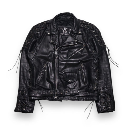 2000s Motorcycle Leather Jacket “Black” Size: M/L