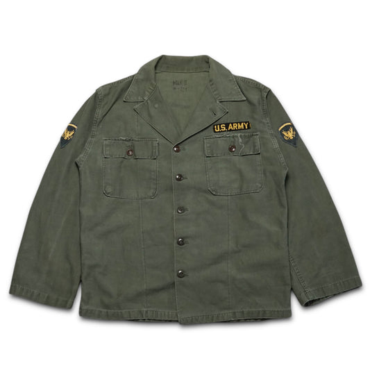 1960s Military OG-107 Fatigue Over Shirt Size: L