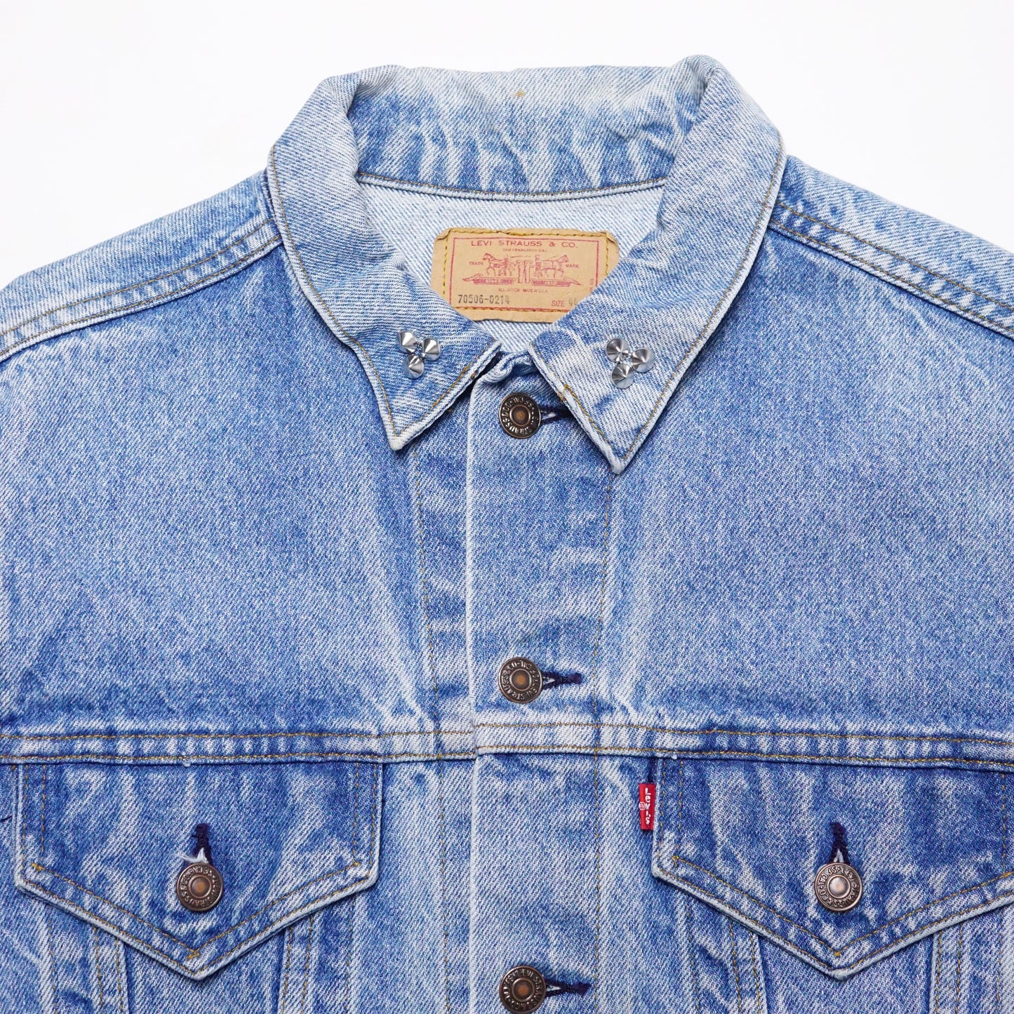 1980s Levi Type 3 Denim Jacket "Studded" Size: M