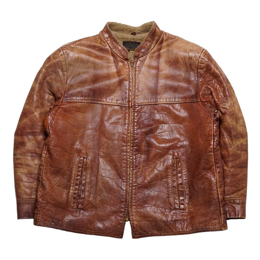 1970s Towncraft Leather Jacket "Brown" Size: L/XL