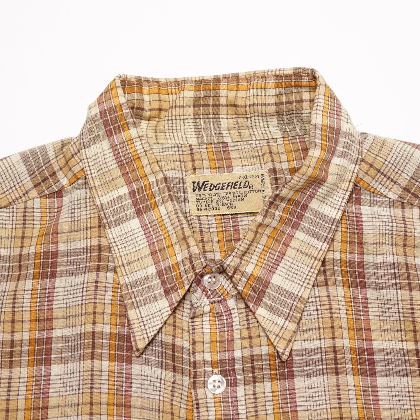 1970s Cotton Flannel "Tan" Size: L/XL