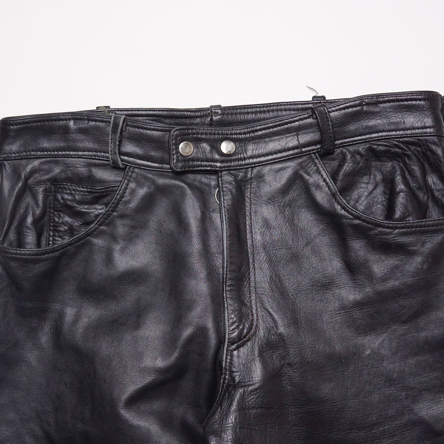 2000s Leather Riding Pants "Black" Size: 34W/29L