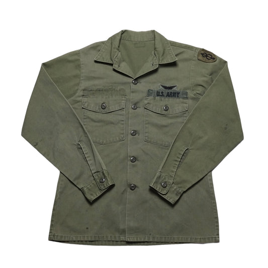 1970s Military OG-507 Fatigue Over Shirt Size: L