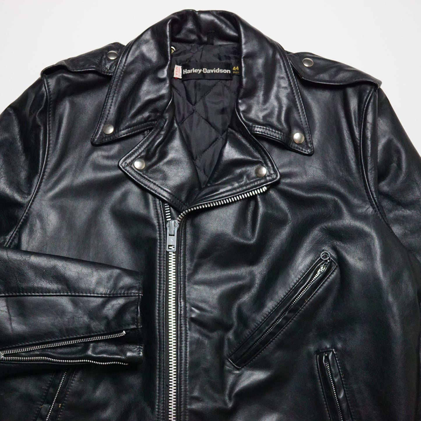 1970s Harley Davidson Motorcycle Leather Jacket “Black” Size: L