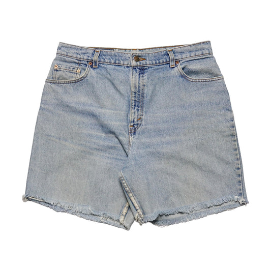 1990s Levi Denim Cut Off Shorts "Light Wash" Size: 34W