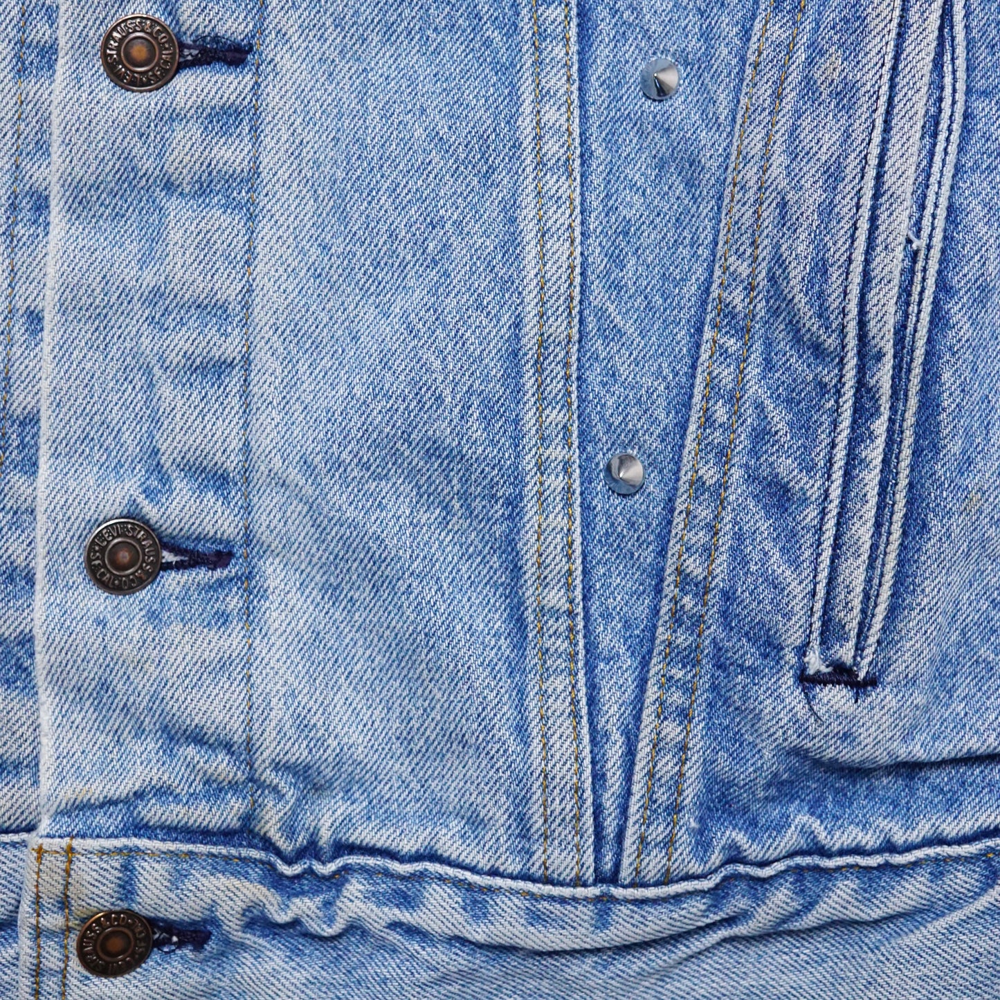 1980s Levi Type 3 Denim Jacket "Studded" Size: M