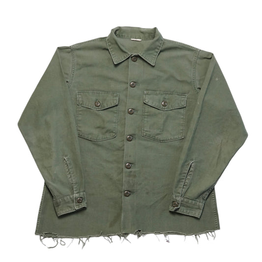 1960s Military OG-107 Fatigue Over Shirt Size: L