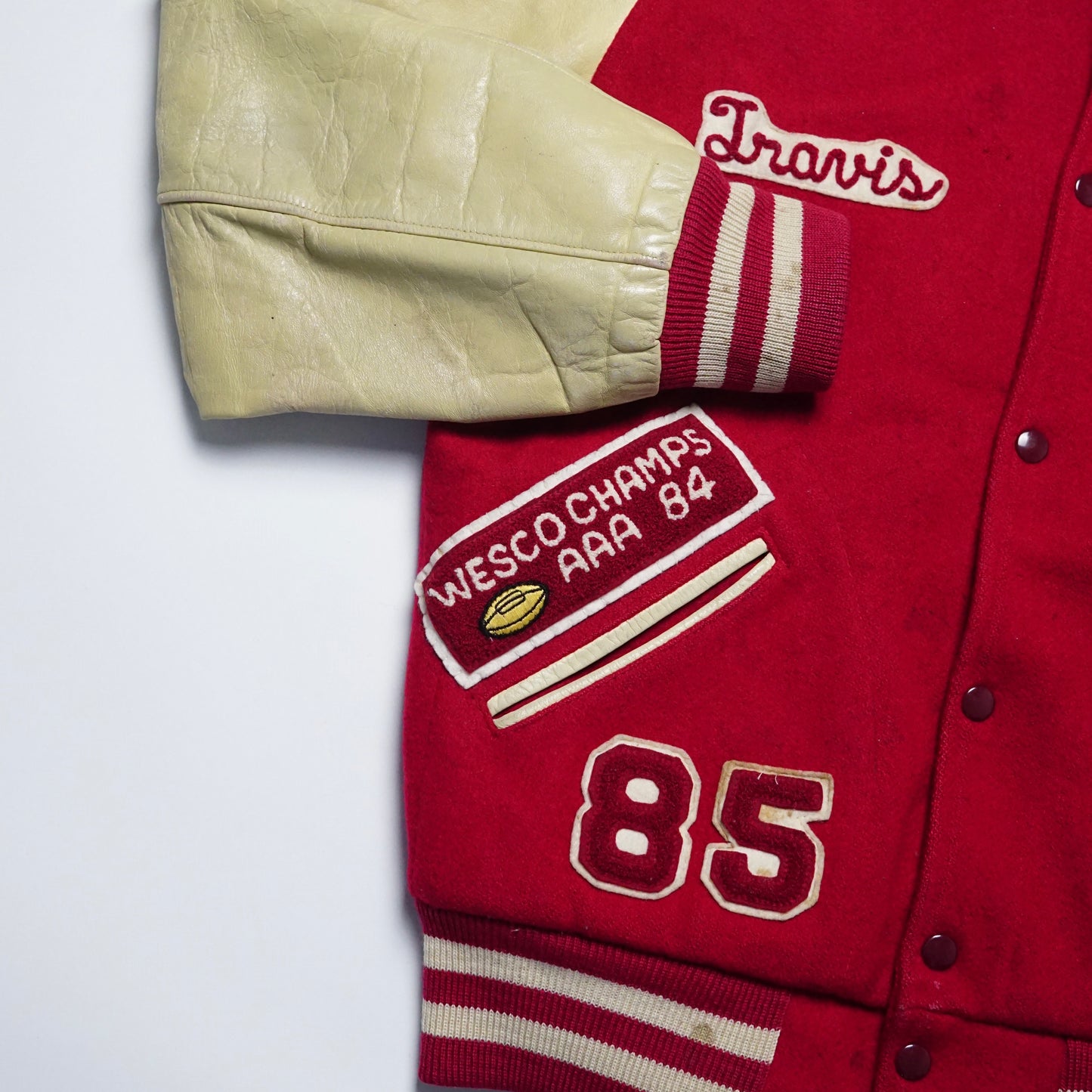 1980s Varsity Letterman Jacket "Wesco" Size: L