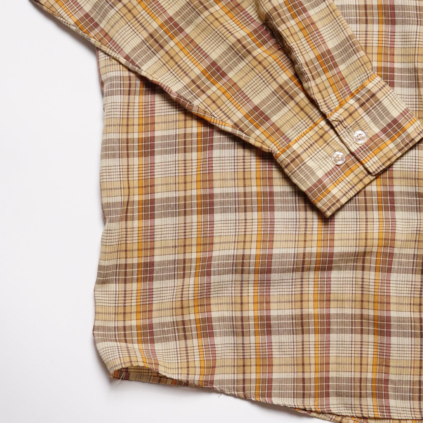 1970s Cotton Flannel "Tan" Size: L/XL