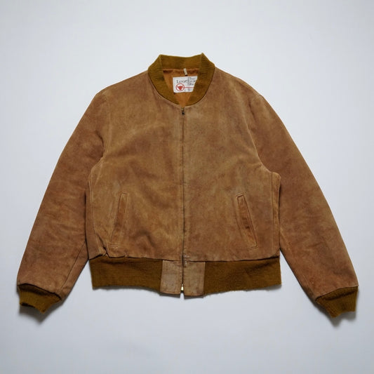 1970s Sears Suede Bomber Jacket "Tan" Size: M/L