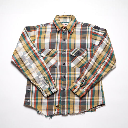 1980s Big Mike Cotton Flannel "Distressed" Size: M