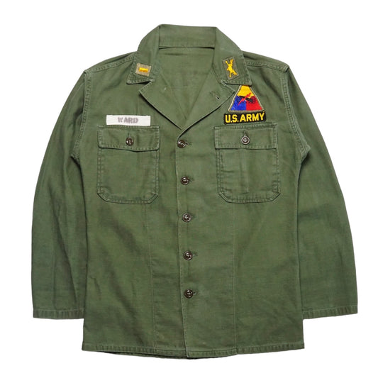 1960s Military OG-107 Fatigue Over Shirt Size: M