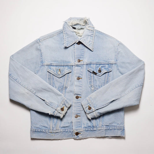 1970s Roebucks Denim Trucker Jacket "Distressed" Size: S