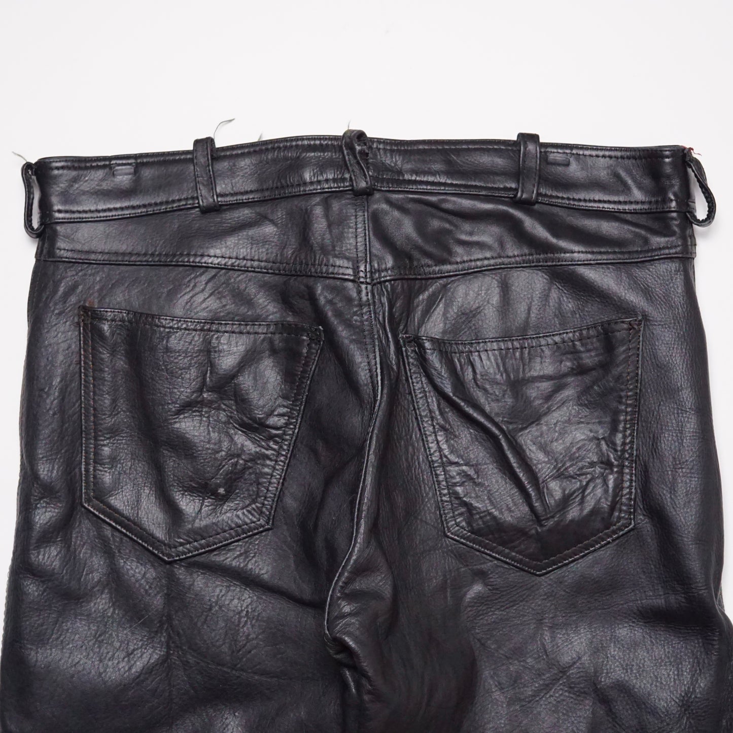 2000s Leather Riding Pants "Black" Size: 34W/29L