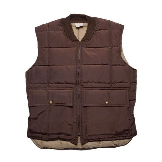 1990s Walls Puffer Vest "Brown" Size: M