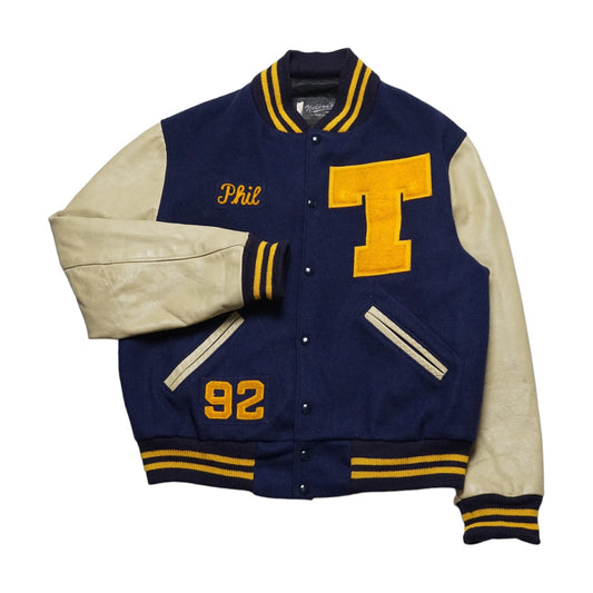 1990s Varsity Letterman Jacket "Phil" Size: L/XL