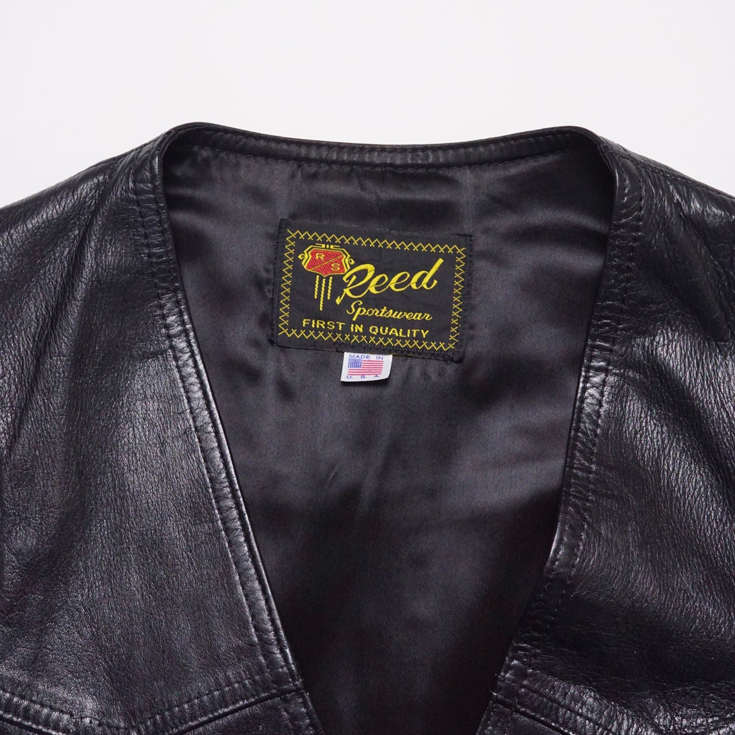 1990s Leather Vest "Black" Size: M/L