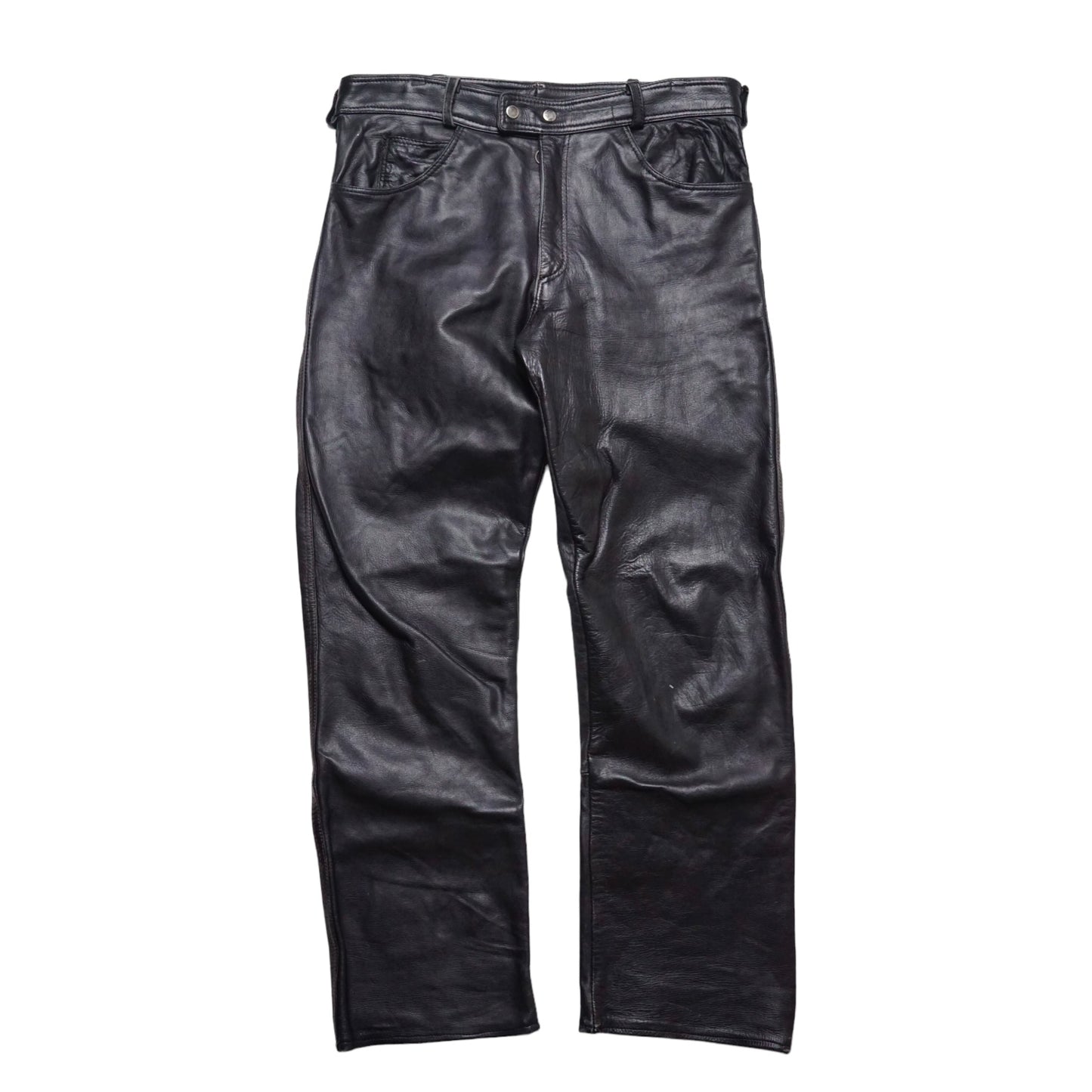 2000s Leather Riding Pants "Black" Size: 34W/29L