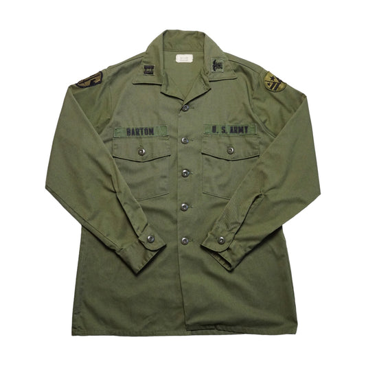 1980s Military OG-507 Fatigue Shirt Size: M/L